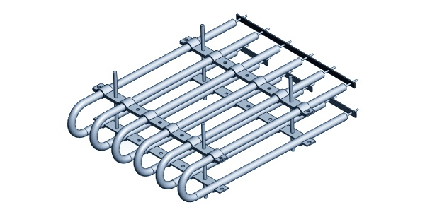 горизонтальное расположение нагревательных элементов горизонтальное расположение нагревательных элементов
